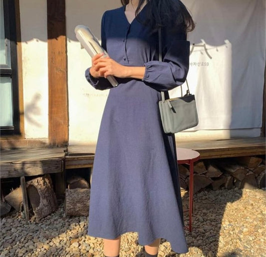 Dark blue dress