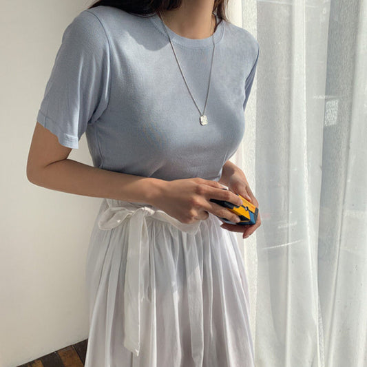 Blue minimalist T-shirt