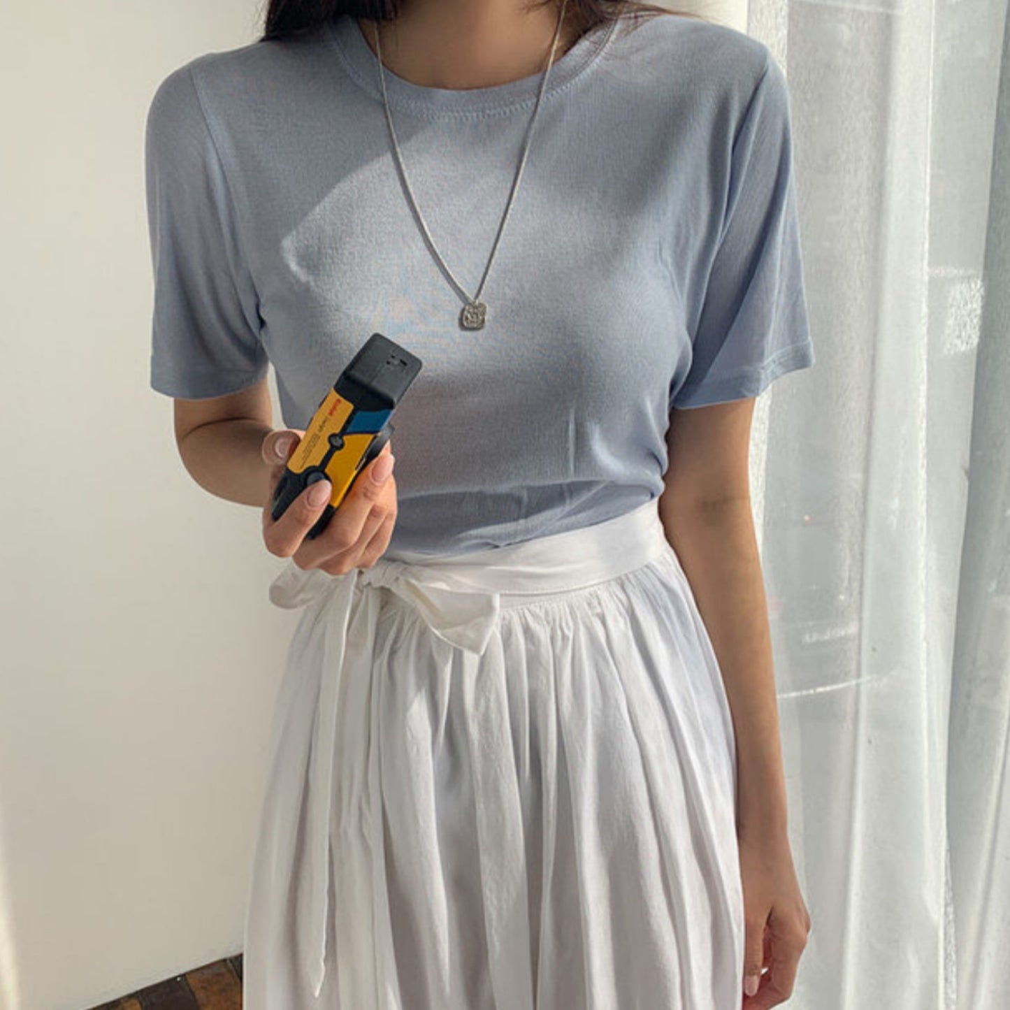 Blue minimalist T-shirt