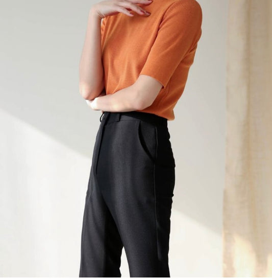 Orange fitted top