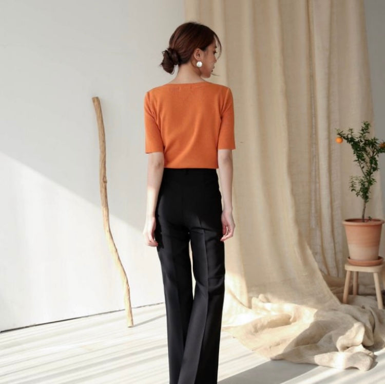 Orange fitted top