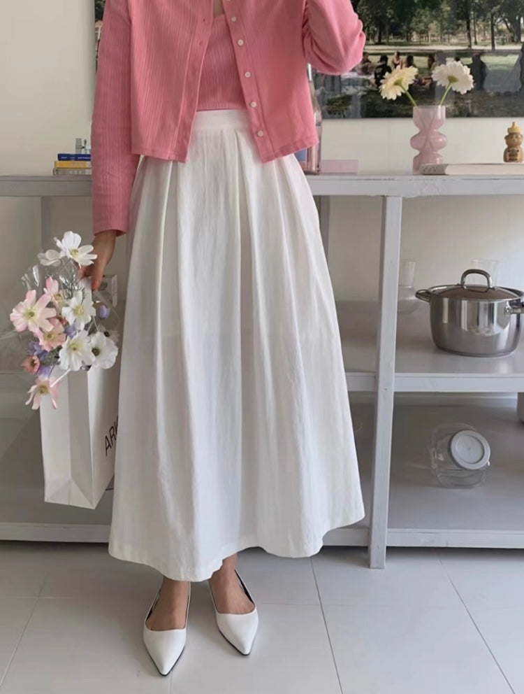 A-line slimming midi skirt