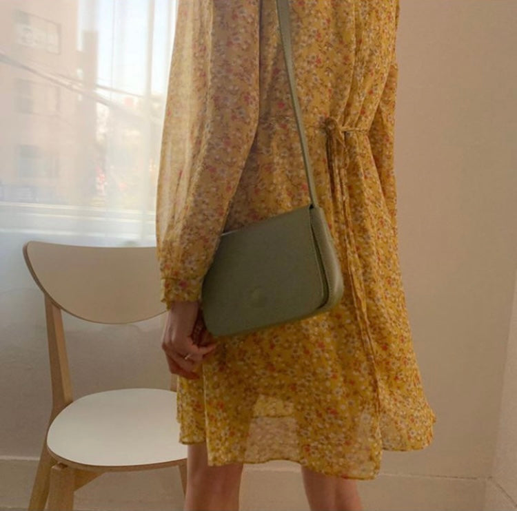 Yellow floral dress