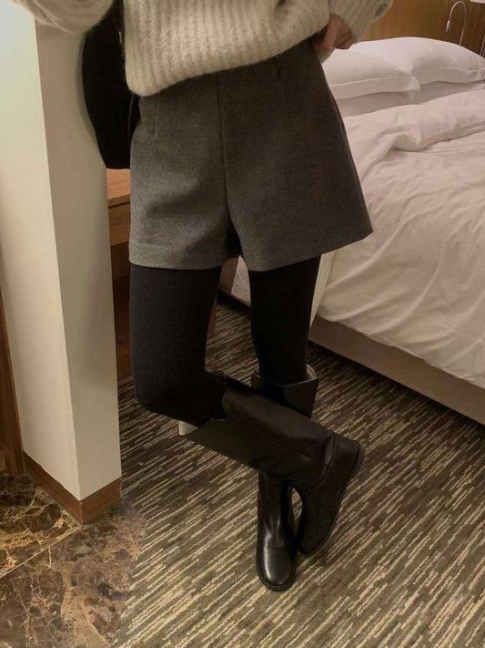 加絨羊毛短褲