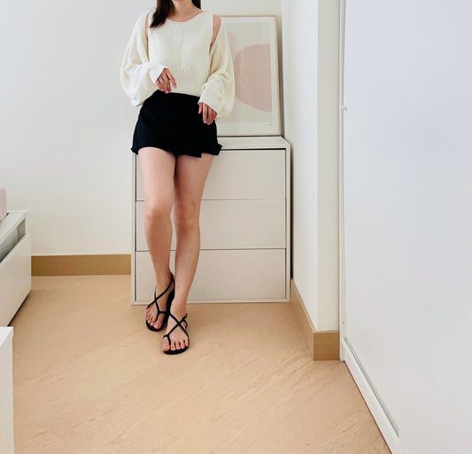 披肩式針織外套