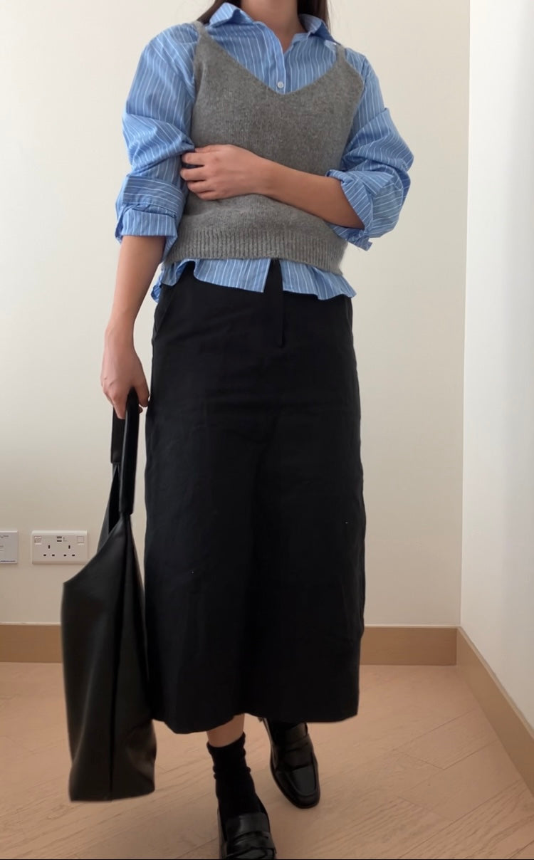 少少毛茸茸細肩帶背心上衣