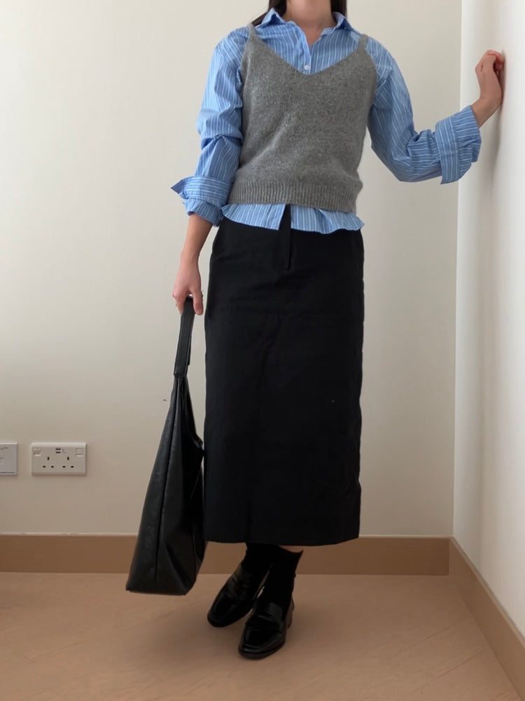 少少毛茸茸細肩帶背心上衣