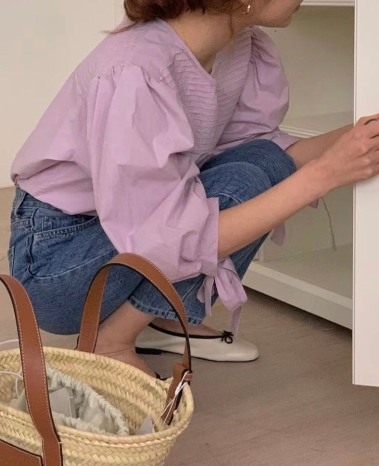 蝴蝶半長袖上衣