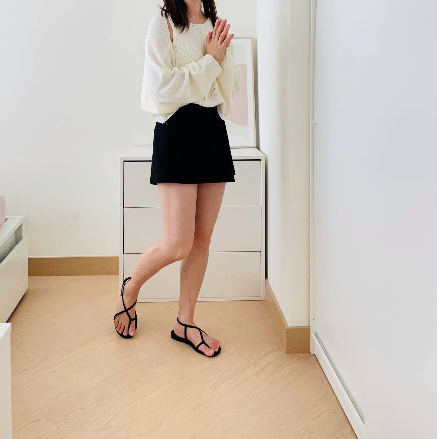 黑色短裙褲