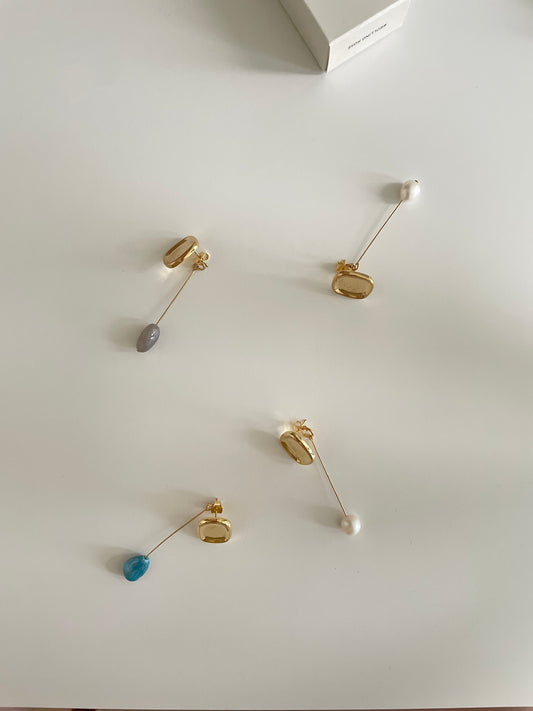 小牌匾吊墜耳環